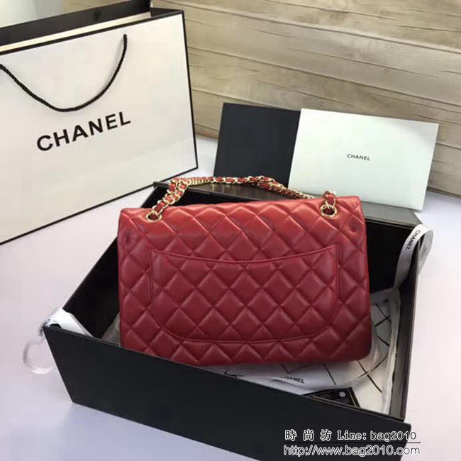 香奈兒CHANEL 升級版A1113全新經典小羊皮金銀鏈條單肩斜挎包 DSC1763